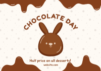 Chocolate Bunny Postcard Image Preview