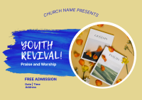 Church Youth Revival Postcard Image Preview