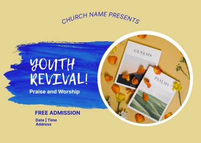 Church Youth Revival Postcard Image Preview