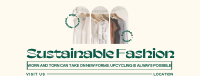 Minimalist Sustainable Fashion Facebook cover Image Preview