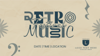 Vibing to Retro Music Facebook Event Cover Design