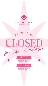 Holiday Closing Badge Instagram Reel Design