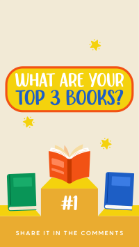 Your Top 3 Books Instagram story Image Preview