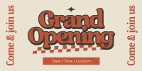 Vintage Grand Opening Twitter Post Image Preview