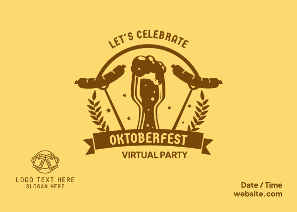 Celebrate Oktoberfest Postcard Design Image Preview