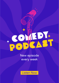 Comedy Podcast Flyer Design
