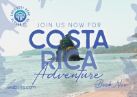 Welcome To Costa Rica Postcard Design