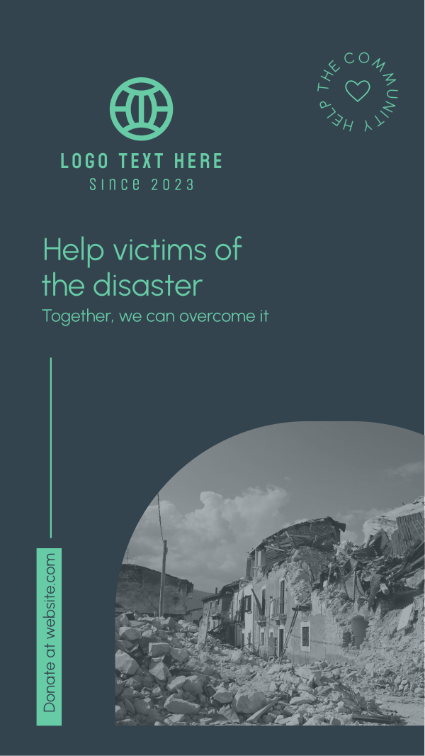 Help Disaster Victims Instagram Story Design Image Preview