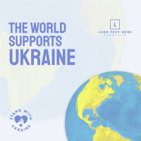 The World Supports Ukraine Linkedin Post Design