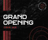 Abstract Shapes Grand Opening Facebook Post Design