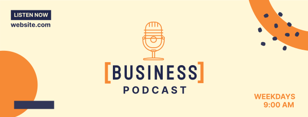 Business Podcast Facebook Cover Design Image Preview