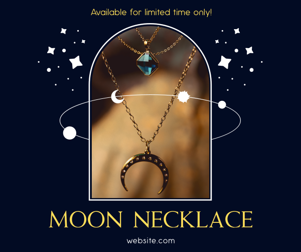 Moon Necklace Facebook Post Design Image Preview