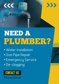 Simple Plumbing Services Poster Design