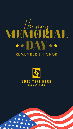 In Honor of Memorial Day Instagram story Image Preview