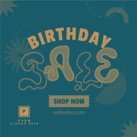 Hippie Birthday Sale Instagram Post Design