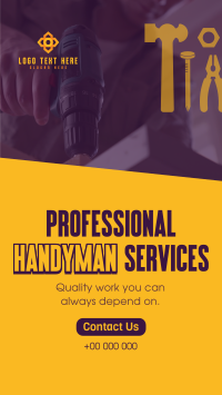 Professional Handyman Services Instagram Story Preview