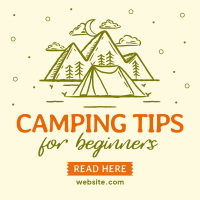 Camping Tips For Beginners Instagram post Image Preview