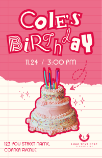 Scrapbook Birthday Greeting Invitation Preview