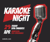 Friday Karaoke Night Facebook Post Design