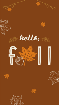 Hello Fall Greeting Facebook story Image Preview