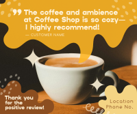 Quirky Cafe Testimonial Facebook post Image Preview