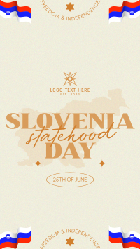 Minimalist Slovenia Statehood Day YouTube short Image Preview