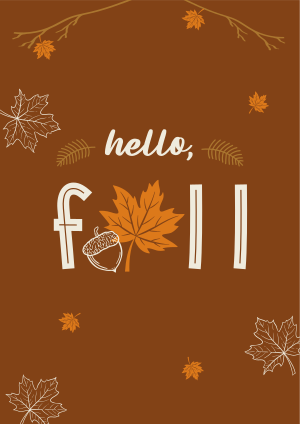 Hello Fall Greeting Flyer Image Preview