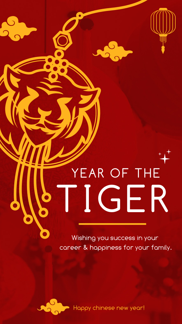 Tiger Lantern Instagram Story Design Image Preview