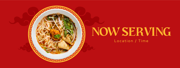 Chinese Noodles Facebook Cover Design Image Preview