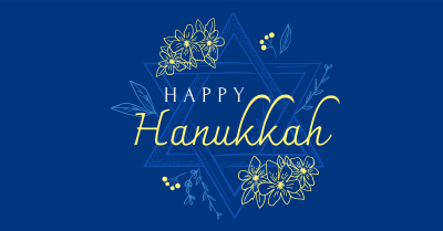 Hanukkah Star Greeting Facebook ad Image Preview