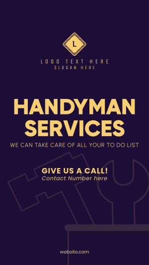 Handyman Professionals Facebook story Image Preview