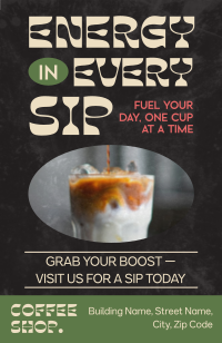 Retro Minimalist Coffee Shop Invitation Image Preview