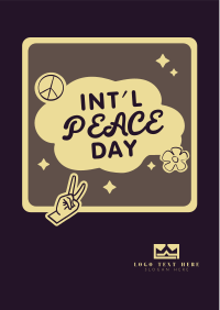 Peace Day Text Badge Flyer Design