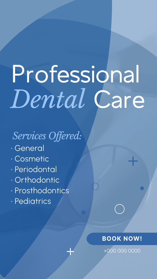 Professional Dental Care Services Facebook Story Design