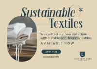 Sustainable Textiles Collection Postcard Design