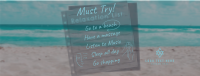 Beach Relaxation List Facebook cover Image Preview