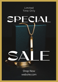 Jewelry Editorial Sale Poster Design
