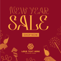New Year Celebration Sale Instagram Post Design