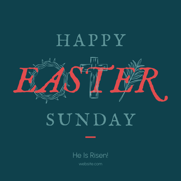 Rustic Easter Instagram Post Design Image Preview