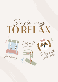 Cute Relaxation Tips Poster Image Preview