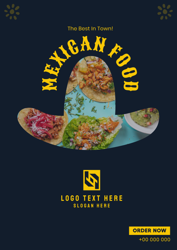 The Best In Town Taco Poster Design Image Preview