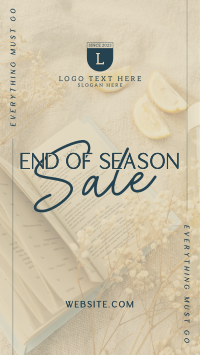 Minimalist End Of Season Sale TikTok Video Design