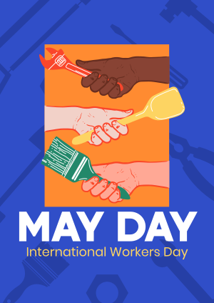 Hand in Hand on May Day Flyer Image Preview