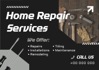 Home Repair Services Postcard Design