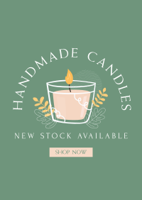 Available Home Candle  Poster Design
