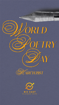 World Poetry Day Pen Instagram Story Design