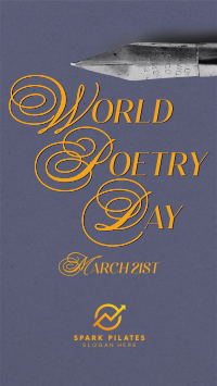 World Poetry Day Pen Instagram story Image Preview