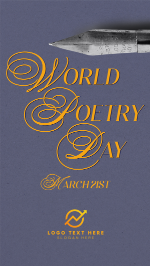 World Poetry Day Pen Instagram story Image Preview