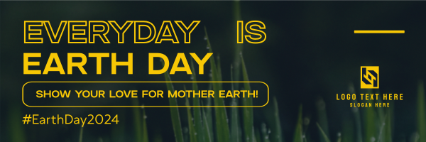 Sustainability Earth Day Twitter Header Design