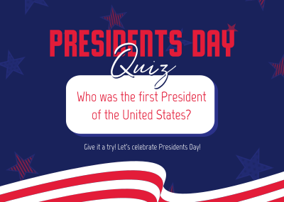 Presidents Day Pop Quiz Postcard Image Preview